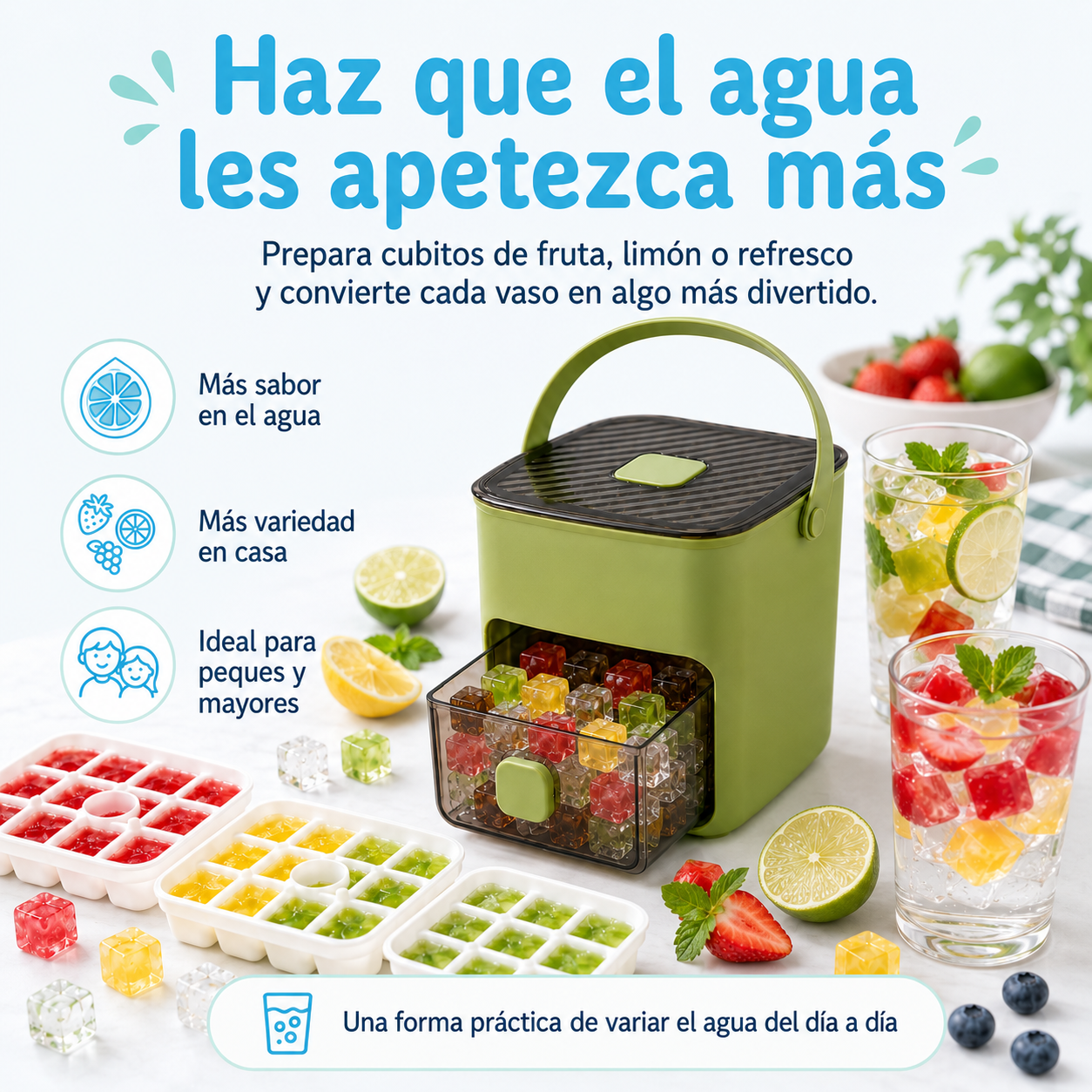 Cubitera con Depósito y Fácil Extracción