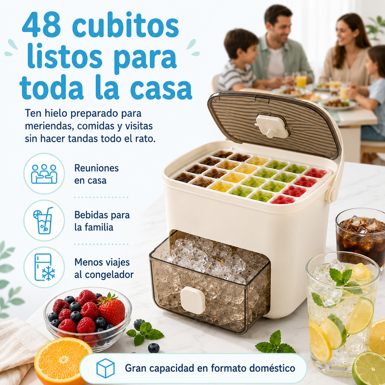 Cubitera con Depósito y Fácil Extracción